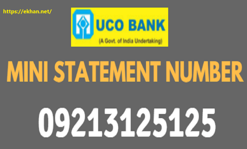UCO Bank Mini Statement, Missed Call, Toll Free number