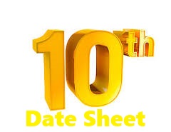 10th Date Sheet 2024, Matric Date Sheet 2024, SSC Date Sheet 2024